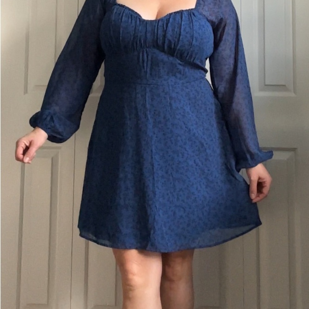 Hollister Navy Long Sleeve Dress
